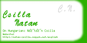 csilla natan business card